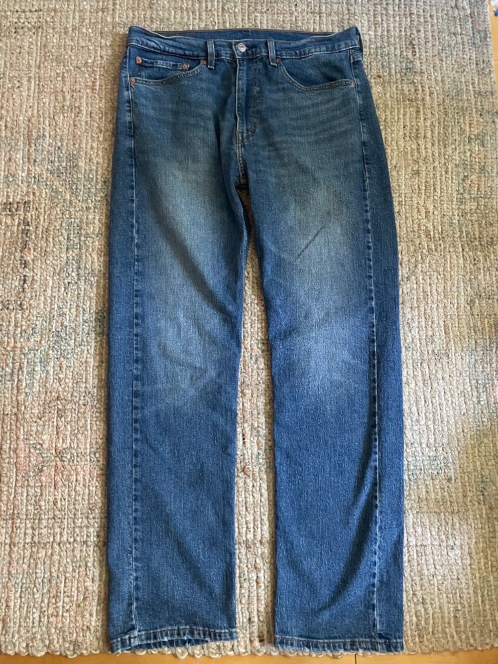 Levi's 505 Regular Fit Jeans Men's 34x32 Medium Wash Straight Leg EUC
